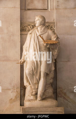 Inghilterra, Londra, la Cattedrale di St Paul, Statua di J.M.W.Turner da Patrick McDowell RA Foto Stock