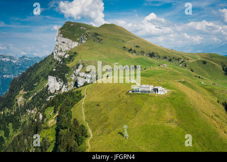 Niderbauen, mountain Seelis, fotografia aerea, Emmetten, Zentralschweiz, regione di Vierwaldstättersee, il cantone di Nidvaldo, Svizzera Foto Stock