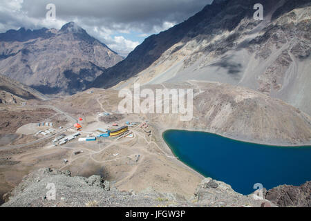 Il Cile, Portillo in estate, Laguna del Inca Foto Stock