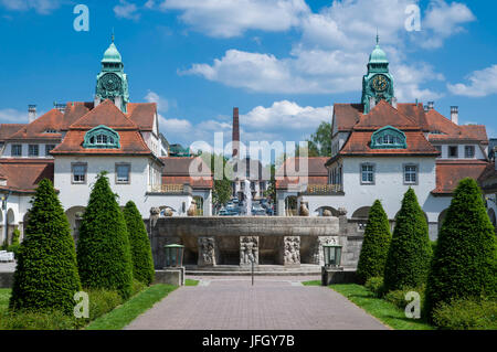 Lo Jugendstil acqua minerale corte, Bad Nauheim, Wetterau, Hessian, Germania Foto Stock