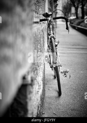 Bicicletta, nostalgicamente, città Foto Stock