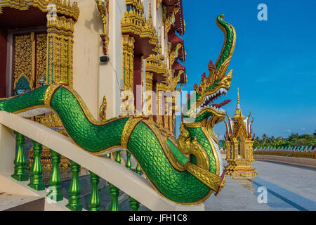 Wat Plai Laem Tempel in Ban Bo Phut, isola di Ko Samui, Thailandia, Asia Foto Stock