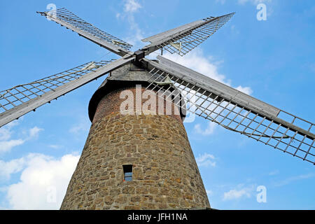 Vestfalia Mühlenstraße (Mill Street), Eilhauser Smock Mill, Eilhausen, Renania settentrionale-Vestfalia Foto Stock