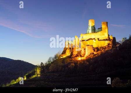 Rovina del castello Senftenberg, Bassa Austria, foresta trimestre, Senftenberg Foto Stock