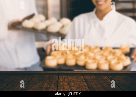 Immagine composita di close-up di pavimenti in legno Foto Stock