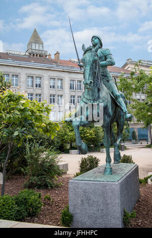 Statua equestre di Giovanna d'arco Foto Stock