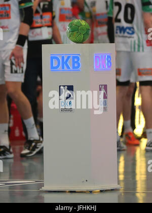 Gioco palla in DKB Handball-Bundesliga stagione 2015-16 Foto Stock