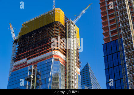 Il 30 cantieri Hudson grattacielo sito in costruzione (2017). Midtown Manhattan, New York City Foto Stock