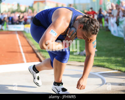 Il tedesco shot putter Christina Schwanitz (Germania,LV 90 i Monti Metalliferi) Foto Stock