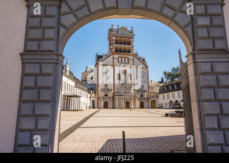 L'Europa, della Germania e della Renania Palatinato, della Mosella, la valle della Mosella, Trier, abbazia benedettina di San Matthias Foto Stock