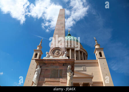 Potsdam chiesa di San Nicola vecchio mercato obelisco Foto Stock