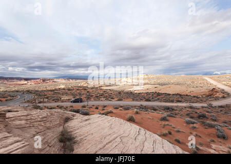 La Valle del Fuoco del parco statale, Nevada, Stati Uniti Foto Stock