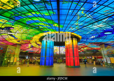 Taiwan, della città di Kaohsiung, Formosa Boulevard Stazione della Metropolitana Foto Stock