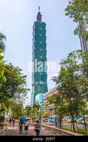Taiwan, Taipei City, 101 Building Foto Stock