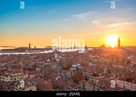 Venezia al tramonto, Veneto, Italia, Foto Stock