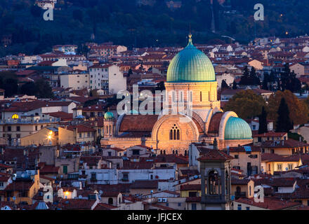 L'Europa, Italia, Toscana, la Cappella dei Medici di Firenze al tramonto Foto Stock