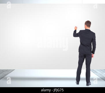 Immagine composita dell uomo d affari con la scrittura di Chalk Foto Stock