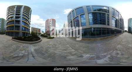 360 panorama vr del moderno quartiere della città Foto Stock