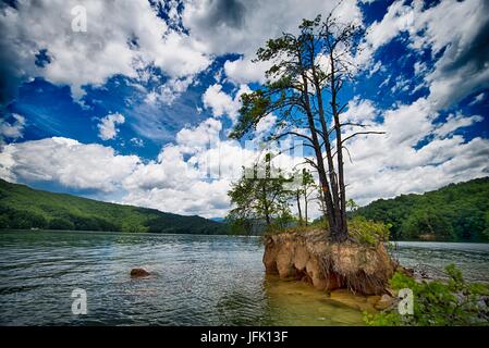 Belle scene di paesaggio presso il lago jocassee Carolina del Sud Foto Stock