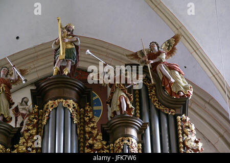 2014.06.21.113810 organo a canne Stiftskirche Münstermaifeld Foto Stock