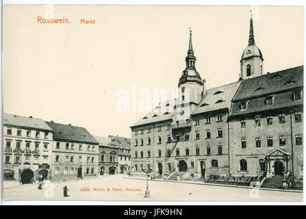 02424-Roßwein-1902-Markt-Brück & Sohn Kunstverlag Foto Stock