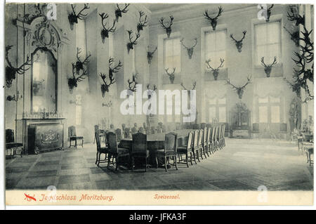 02675-Moritzburg-1902-Jagdschloß Speisesaal-Brück & Sohn Kunstverlag Foto Stock