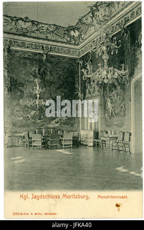 02683-Moritzburg-1902-Jagdschloß Monströsensaal-Brück & Sohn Kunstverlag Foto Stock