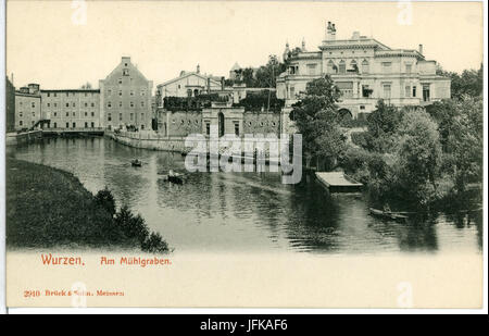 02910-Wurzen-1903-Am Mühlgraben-Brück & Sohn Kunstverlag Foto Stock