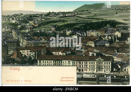 033 -Aussig-1903-Blick auf die Stadt mit Eisenbahn-Brück & Sohn Kunstverlag Foto Stock