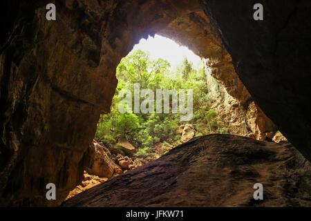 L'ingresso alla grotta Bat Foto Stock