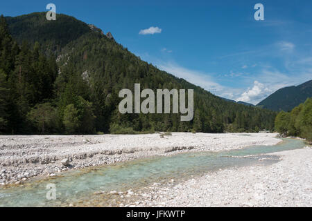 Torrente Pisnica, Kranjska Gora, Kronau, Sava valley, Alta Carniola, Slovenia Foto Stock