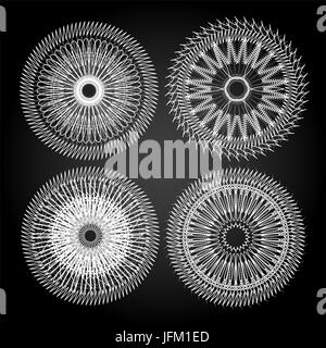 Arabescato stamp set, elementi per il certificato e il design di valuta Foto Stock