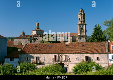 Il monastero cistercense di Santa Maria (X secolo), Sobrado, La Coruña provincia, regione della Galizia, Spagna, Europa Foto Stock