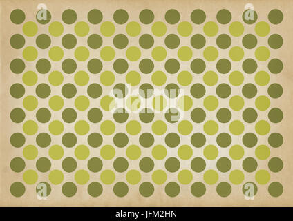 Cerchi verdi retrò background pattern Foto Stock