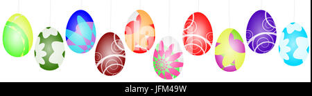 Dipinto di uova di pasqua in modo digitale Foto Stock