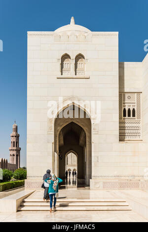 Sultan Qaboos Grande Moschea, Moscato, il sultanato di Oman, Medio Oriente Foto Stock