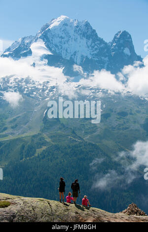 Europa, Francia, distretto di Chamonix Mont Blanc Range, Foto Stock