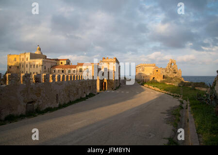 Isola di Pianosa, Parco Nazionale Arcipelago Toscano, Toscana, Italia, il vecchio castello di teglia Foto Stock