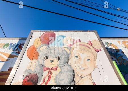 Stati Uniti d'America, Massachusetts, Cape Ann, Gloucester, San Pietro Fiesta, Italian-Portuguese comunità di pesca festival, Carnival Ride segno Foto Stock