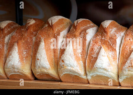 Pane appena sfornato allevati in vendita presso il gusto food festival a Dublino, Irlanda Foto Stock