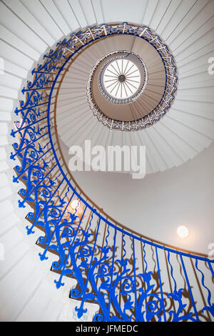 Inghilterra, Londra Greenwich, la Casa della regina, Tulip scalinata Foto Stock