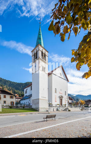 Parrocchia San Lucano Vescovo, Auronzo di Cadore, provincia di Belluno, regione Veneto, Italia, Europa. Foto Stock