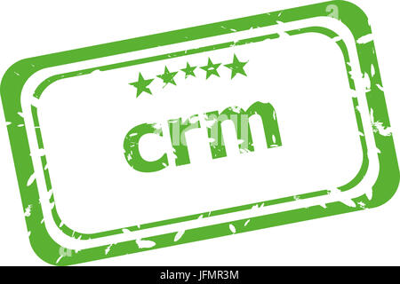 Crm grunge timbro di gomma isolati su sfondo bianco Foto Stock