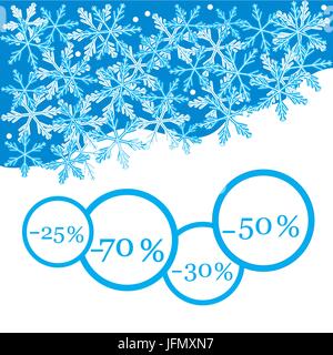 Illustrazione Vettoriale di vari sconti per i mercati e i negozi. Etichetta per il negozio. Vendita di natale. Illustrazione Vettoriale