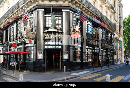 Il ristorante famoso sogno americano, nei pressi del quartiere dell'Opera, Paris, Francia. Foto Stock