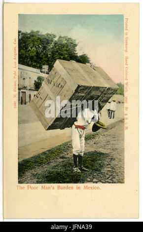 05093--1904-poveri Mans onere in Mexiko-Brück & Sohn Kunstverlag Foto Stock