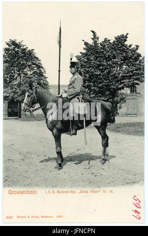 05947-Großenhain-1905-1. Königlich Sächsisches Husaren-Regiment König Albert Nr. 18-Brück & Sohn Kunstverlag Foto Stock