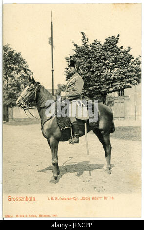 05948-Großenhain-1905-1. Königlich Sächsisches Husaren-Regiment König Albert Nr. 18-Brück & Sohn Kunstverlag Foto Stock