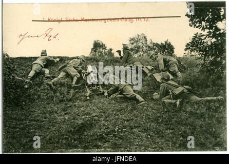 06305--1905-1. Königlich Sächsische Maschinengewehr-Abteilung Nr. 12-Brück & Sohn Kunstverlag Foto Stock