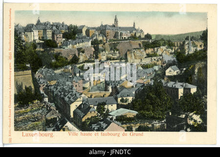 06548-Lussemburgo-1905-Ville haute et faubourg du Grund-Brück & Sohn Kunstverlag Foto Stock